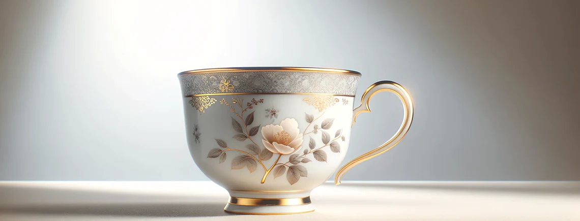 Elegancki kubek porcelanowy